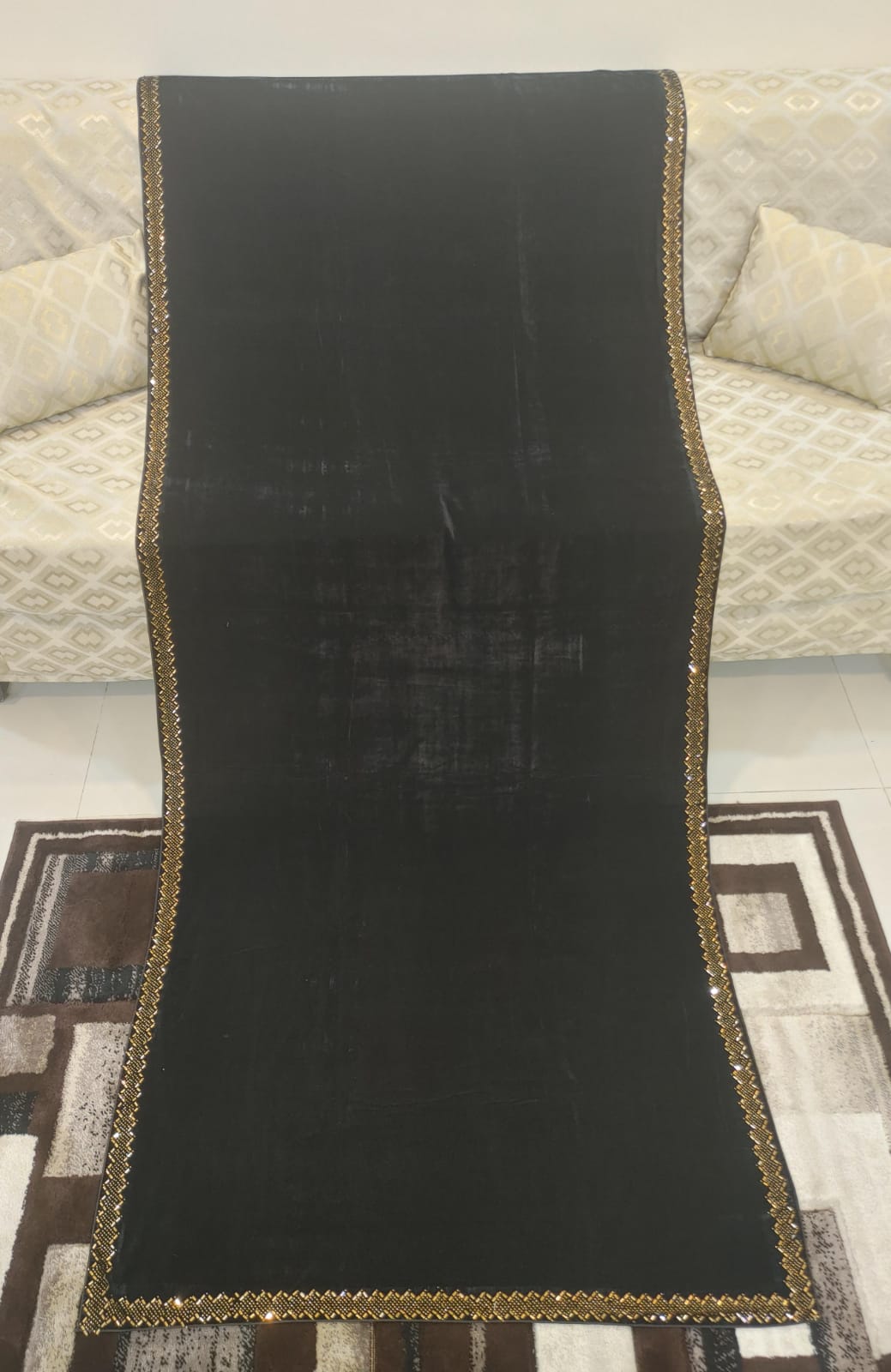 PREMIUM QUALITY STONE WORK VELVET SHAWL